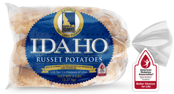 Bag of potatoes with the American Diabetes Association logo