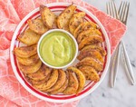 Chili Roasted Potatoes with Avocado Crema