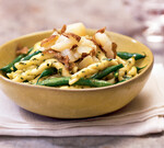 Poached Idaho® Potatoes with Trofie Pasta, Green Beans and Pesto