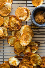 Baked  Potato Chips With Asian BBQ Mix 