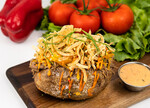 Stuffed Idaho® Potato with Smoked Brisket and Litehouse® BBQ Ranch