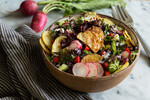 Fattoush Salad with Roasted Potatoes