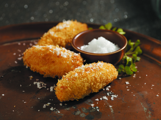 Crispy Yukon Potato "Truffles" with Truffle Cheese