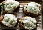 Broccoli, Kale& Cheese Stuffed Potatoes