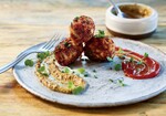 Boudin Potato Tots with Smoked Bourbon Mustard