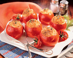 Baked Tomatoes Stuffed with Cheesy Idaho® Potatoes