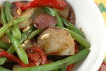 Festive Green Bean, Roasted Red Pepper, Pine Nut & Potato Salad