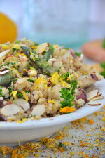 Asparagus and Potato Quinoa Salad with Orange Parsley Dressing