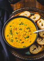 Cheddar Potato Soup with Broccoli