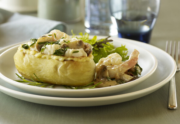 Fillet of Sole and Twice-Baked Potato