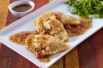 Idaho® Potato Pastrami Pierogi with Mustard Brown Vinaigrette