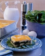 Portabella and Spinach layered Idaho® Potato Soufflé