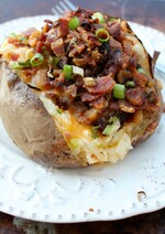 Bacon Cheese Burger Twice Baked Idaho® Potatoes